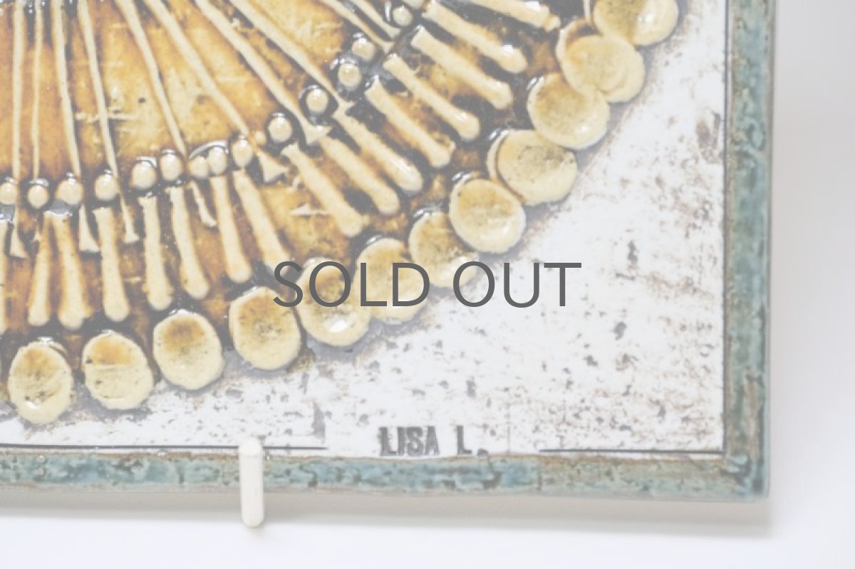 画像3: 北欧雑貨/Lisa Larson/リサ・ラーソン/UNIK/ユニク/Solros /ひまわり陶板 (3)