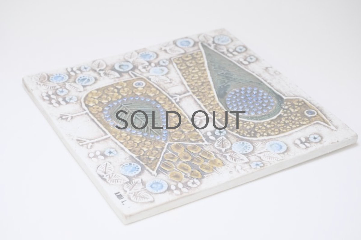 画像4: 北欧ビンテージ雑貨/Lisa Larson /リサ・ラーソン/UNIK Fagler/陶板/小鳥 (4)