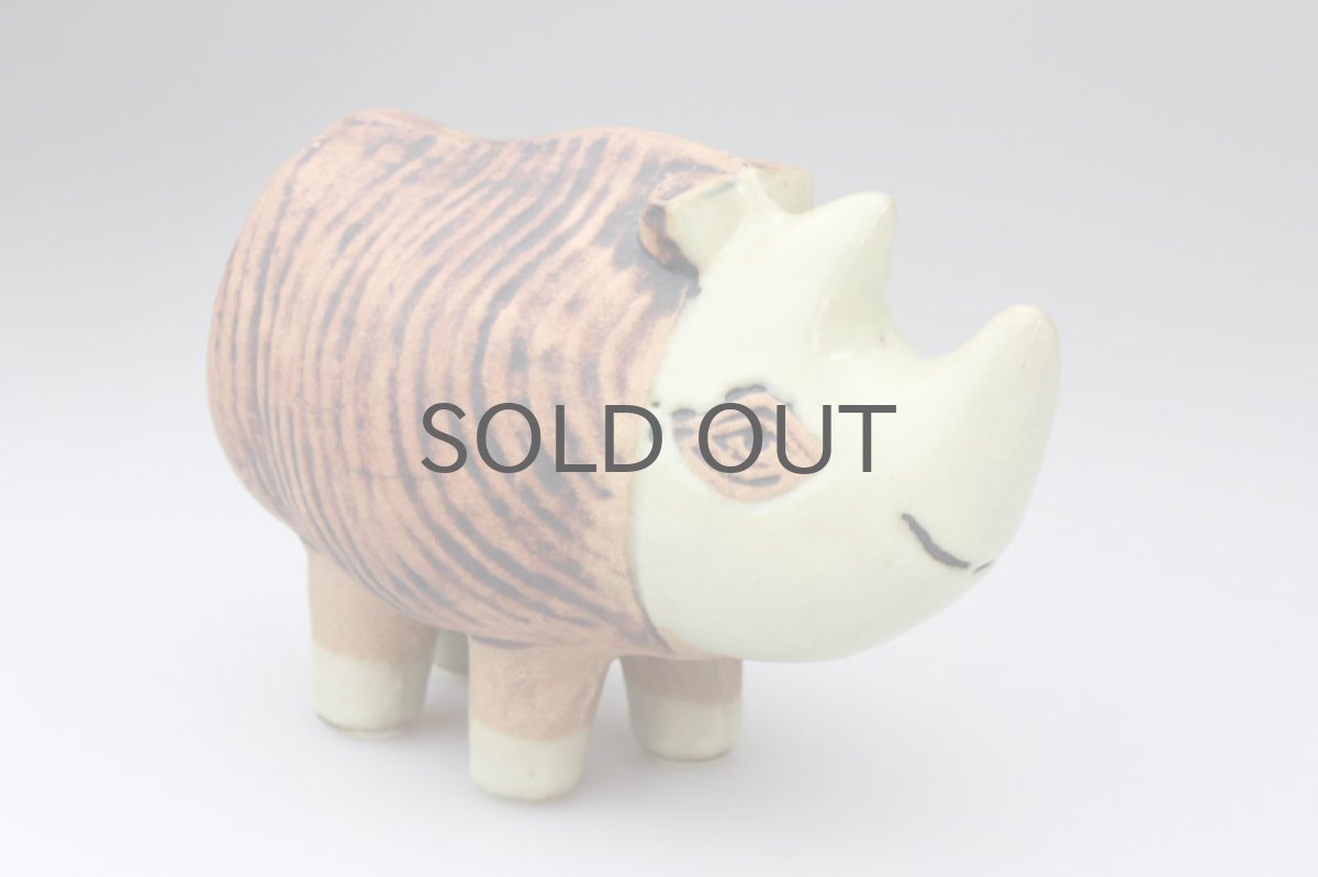 画像2: リサ・ラーソン MENAGERI Noshorning サイ　ヴィンテージ　釉薬 (2)