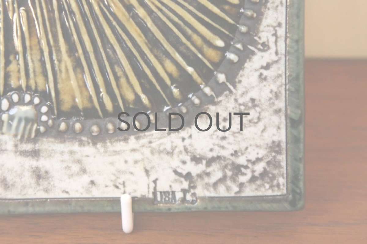 画像3: 北欧雑貨/Lisa Larson リサ・ラーソン アンティーク UNIK CAT ネコ陶板  (3)