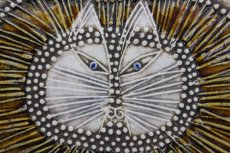 画像2: 北欧雑貨/Lisa Larson リサ・ラーソン アンティーク　UNIK CAT　ネコ陶板　 (2)
