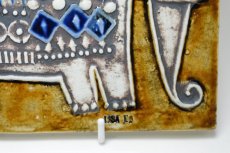 画像3: 北欧雑貨/Lisa Larson /リサ・ラーソン/ アンティーク/UNIK /Elefant/ゾウ陶板 (3)