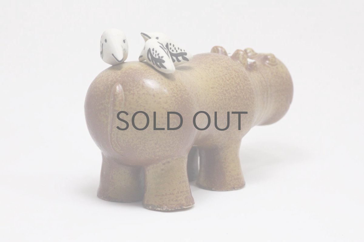 画像3: 北欧ビンテージ/リサ・ラーソン/ビンテージ/大きな動物園/カバと小鳥の親子/Stora Zoo (3)