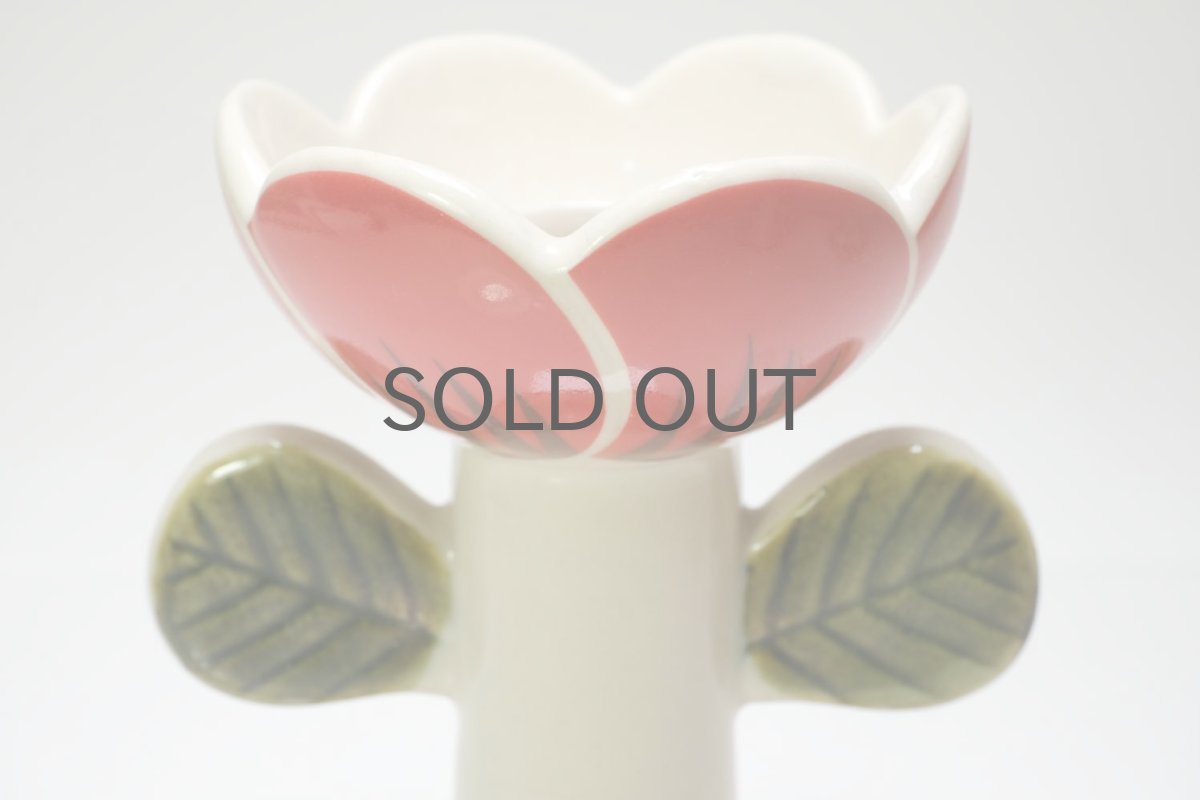 画像2: 北欧ビンテージ/Lisa Larson/リサ・ラーソン/HOGANAS KERAMIK/チューリップキャンドルホルダー/No.2 (2)