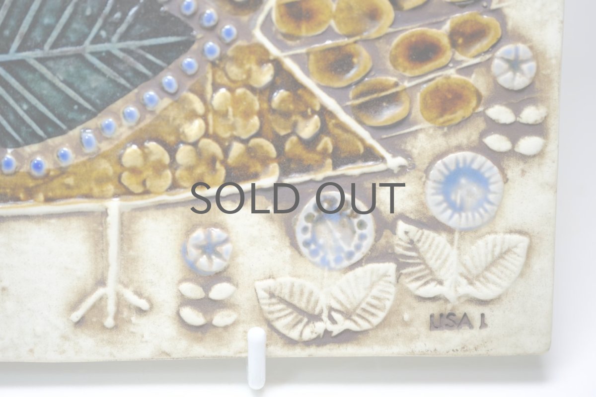 画像3: 北欧雑貨/Lisa Larson /リサ・ラーソン/ アンティーク/UNIK Fagler/小鳥陶板/No.3 (3)