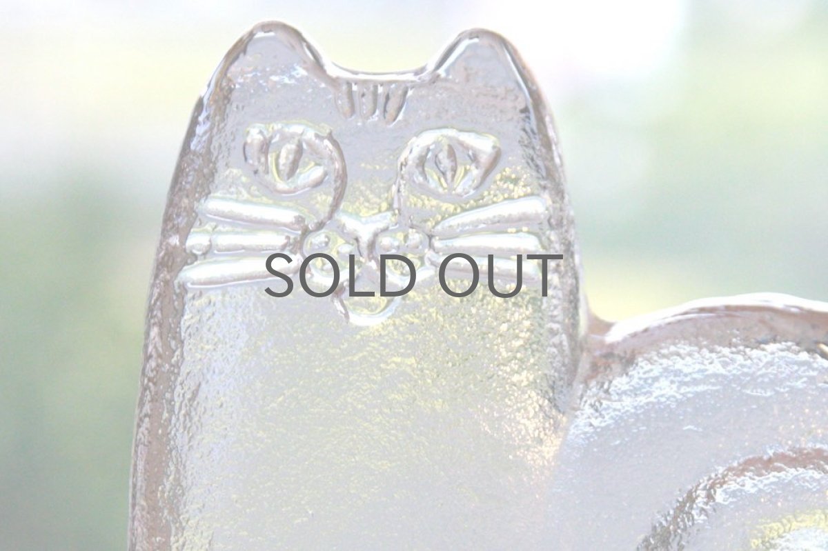 画像2: スウェーデン/Royal Krona/ガラスのネコ/リサ・ラーソン/ビンテージ (2)