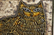 画像2: 北欧雑貨/Lisa Larson リサ・ラーソン アンティーク　UNIK CAT　ネコ陶板  (2)