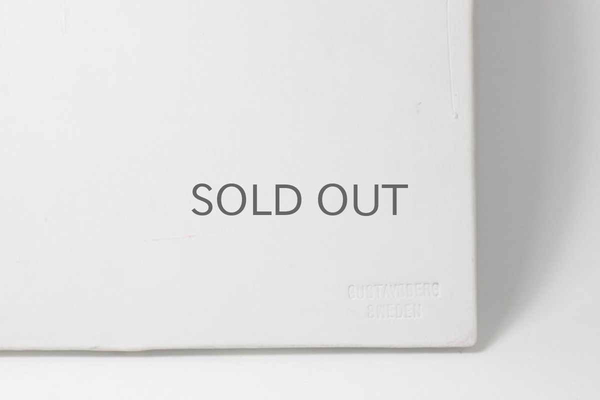 画像8: 北欧雑貨/Lisa Larson /リサ・ラーソン/ アンティーク/UNIK Fagler/小鳥陶板/グリーン＆マスタード (8)