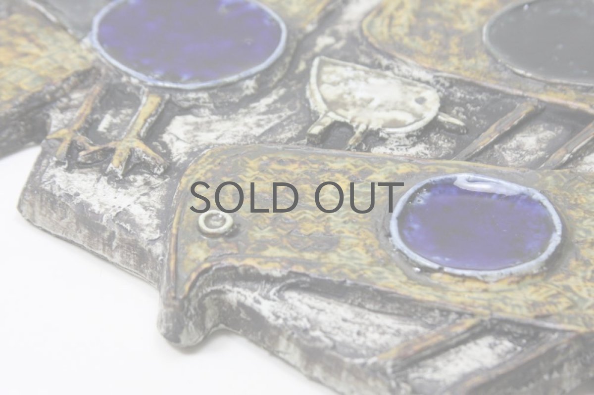 画像6: ビンテージ北欧雑貨/Lisa Larson/リサ・ラーソン/アンティーク/Fagler/小鳥親子陶板/超レア/アトリエ製作 (6)