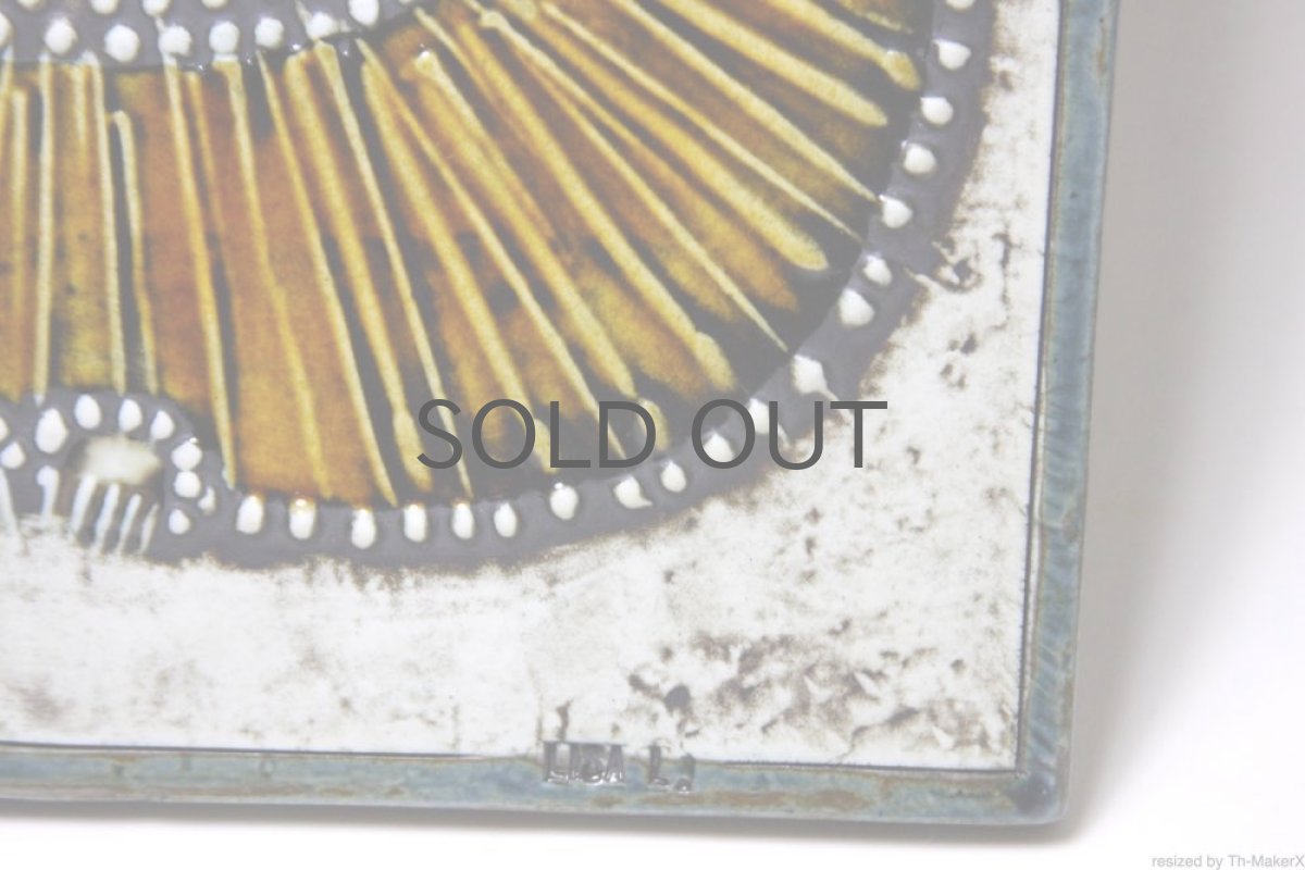 画像3: 北欧雑貨/Lisa Larson リサ・ラーソン アンティーク UNIK CAT 丸ネコ陶板  (3)