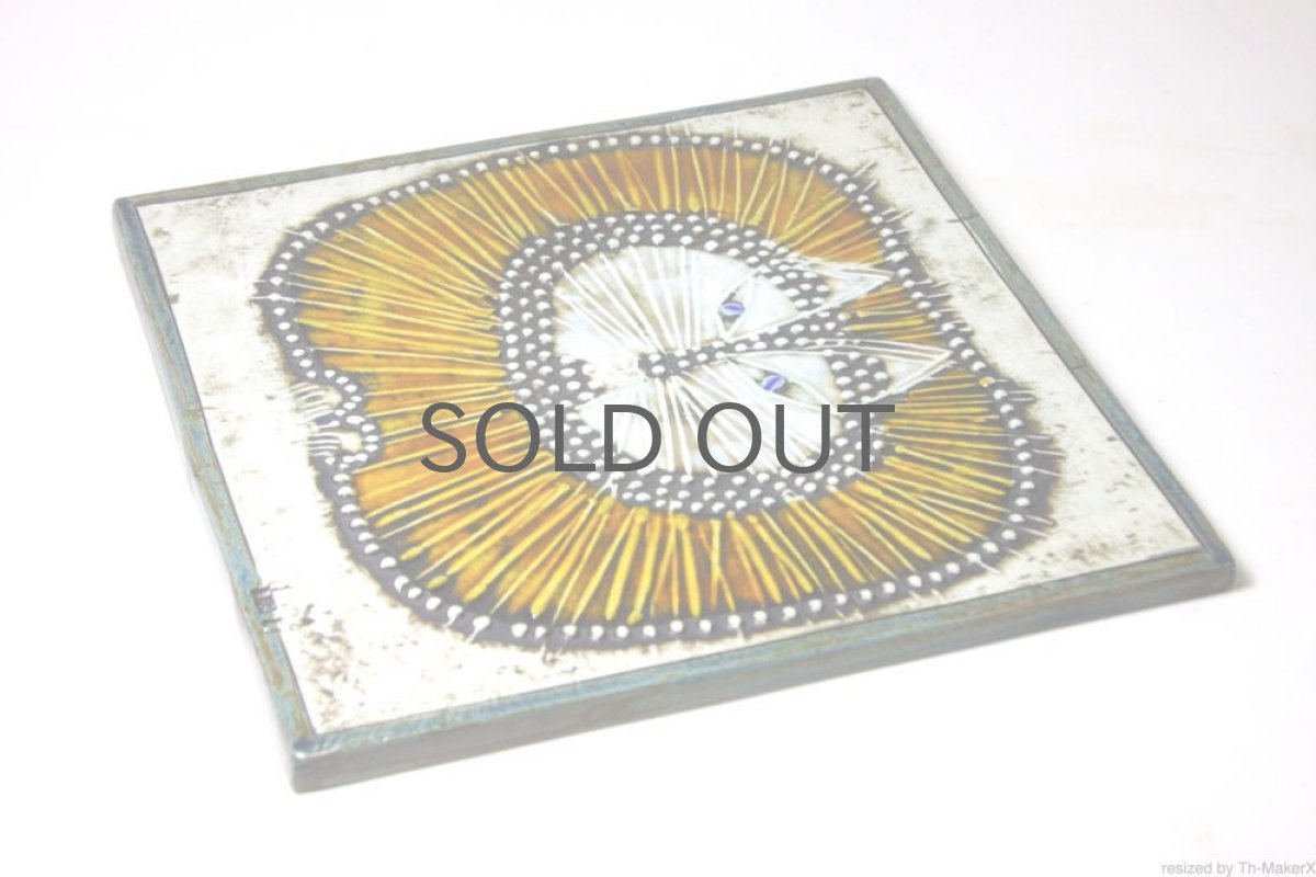 画像4: 北欧雑貨/Lisa Larson リサ・ラーソン アンティーク UNIK CAT 丸ネコ陶板  (4)