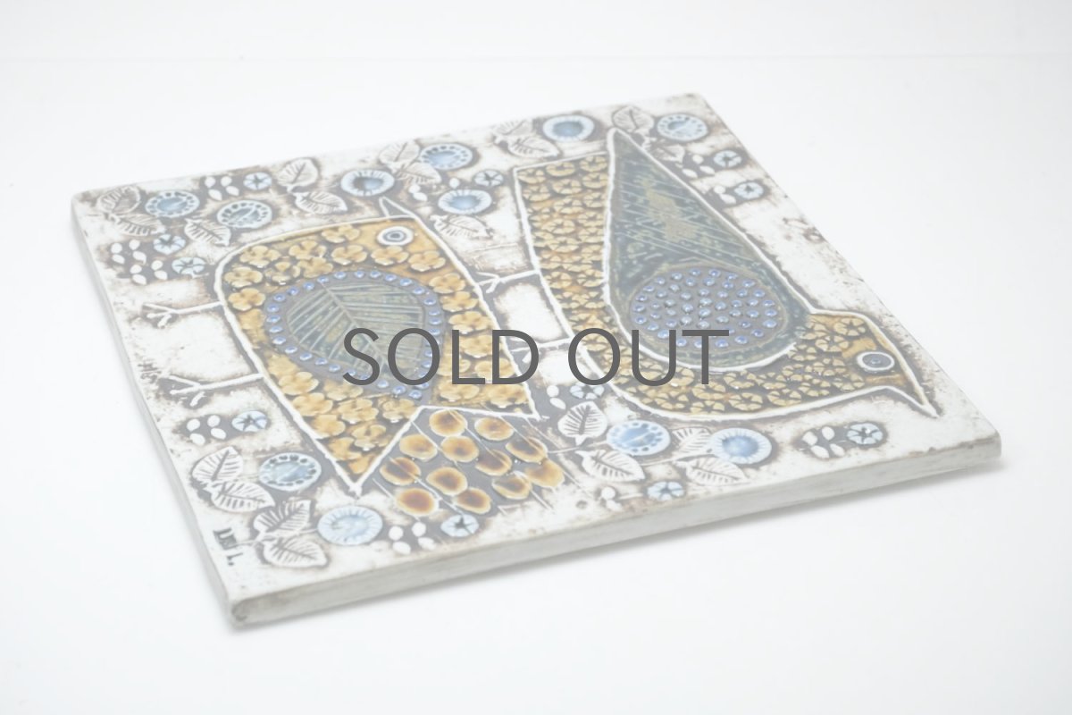 画像7: 北欧ビンテージ雑貨/Lisa Larson /リサ・ラーソン/UNIK Fagler/小鳥陶板/No.1 (7)