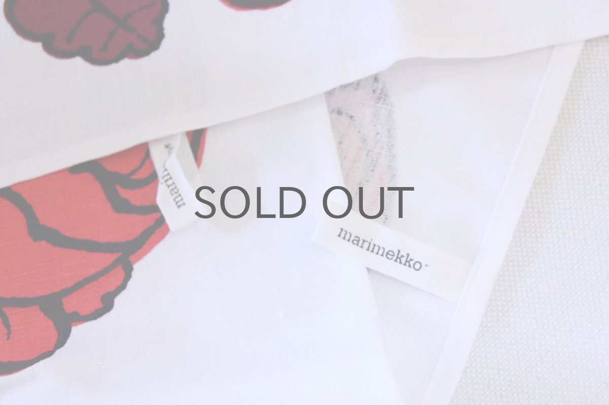 画像5: marimekko/マリメッコ MAALAISRUUSU キッチンタオル ティータオル レッド (5)