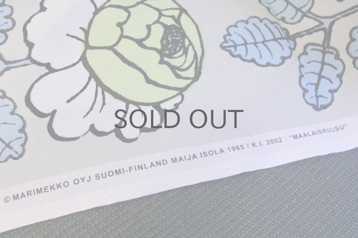 画像2: marimekko/マリメッコ MAALAISRUUSU ライトブルー×グレー (2)