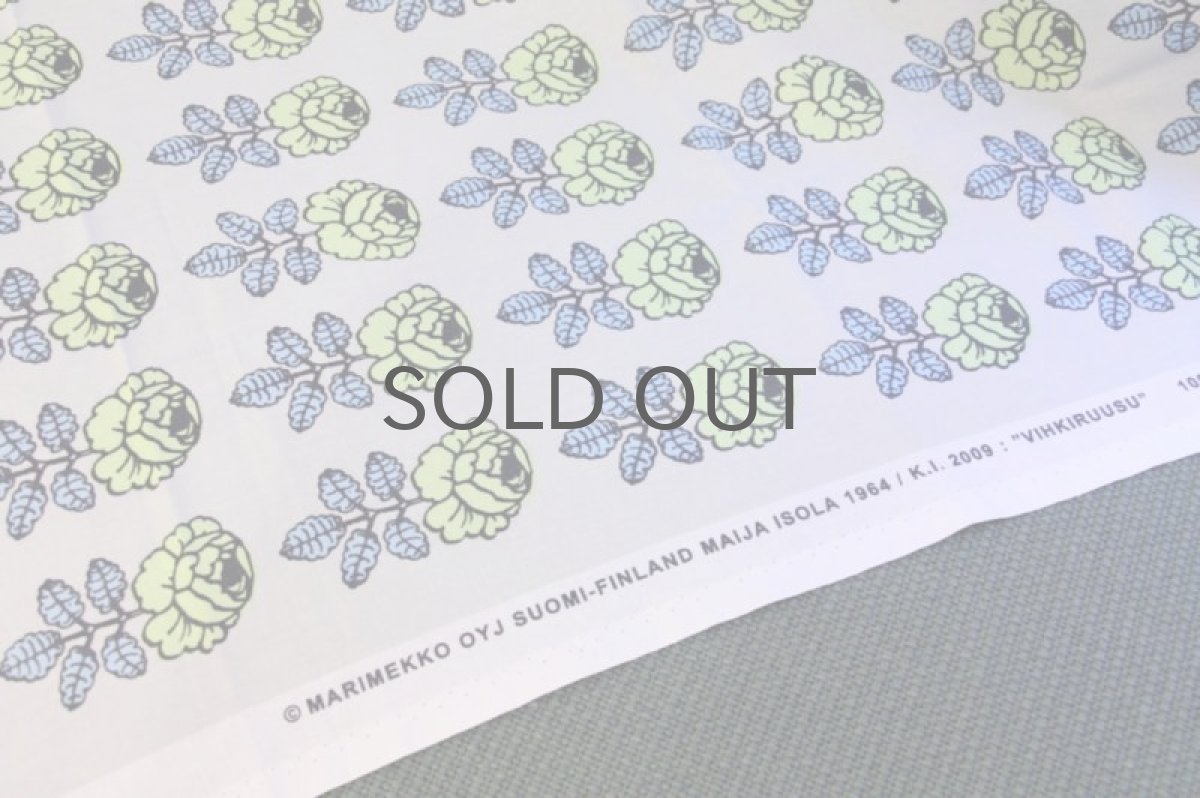 画像2: marimekko/マリメッコ VIHKIRUUSU(ヴィヒキルース) ライトブルー×グレー (2)