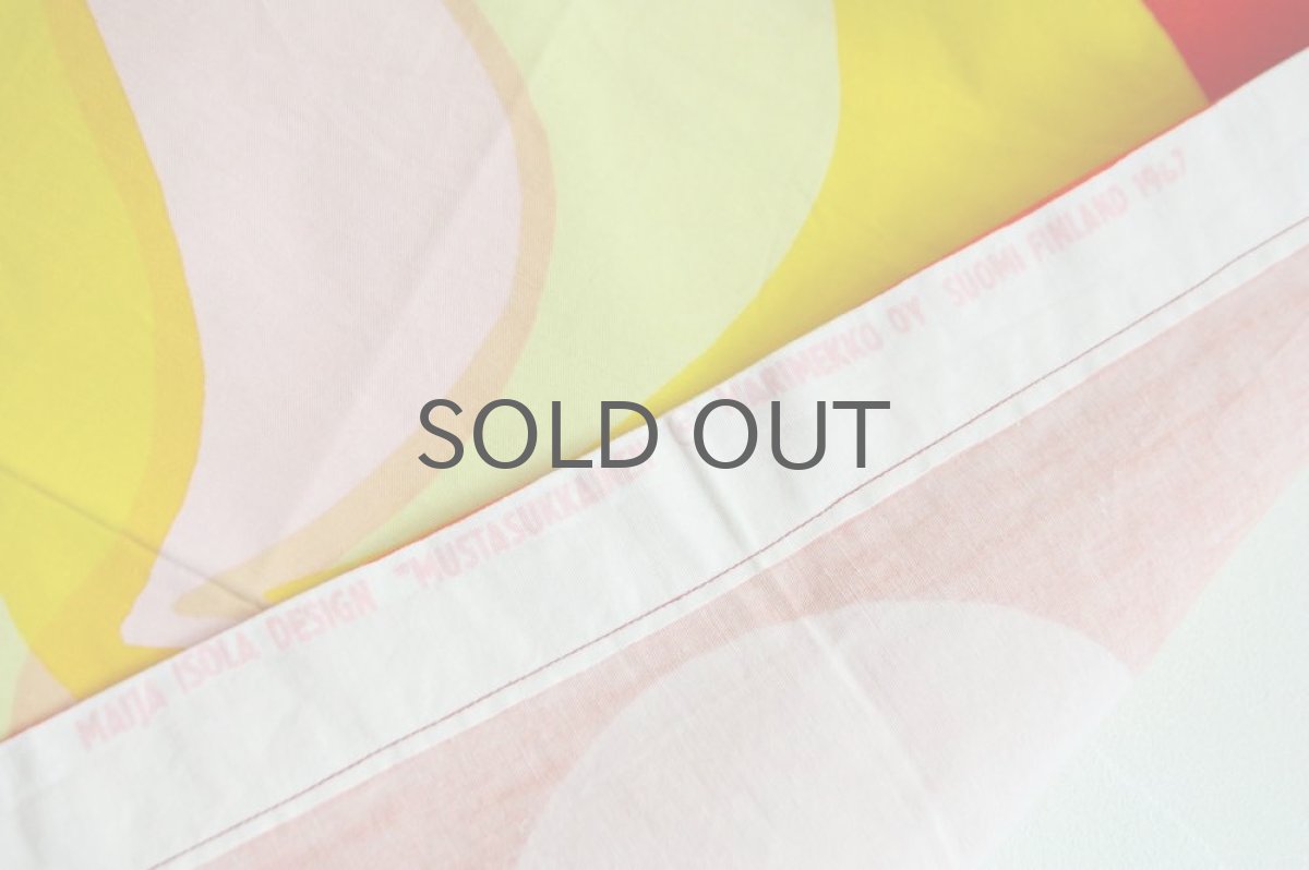 画像5: 北欧ビンテージファブリック/marimekko/マリメッコ/1967年/MUSTASUKKAINEN/MAIJA ISOLA (5)