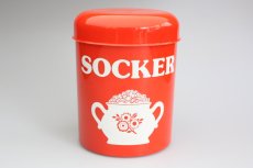 画像1: 北欧蚤の市で見つけた　プラスチックキャニスター　SOCKER (1)