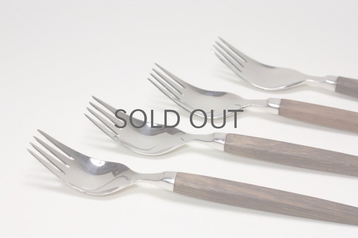 画像4: デンマーク製/RAADVAD/ローズウッド/カトラリーナイフ、フォーク、スプーンセット/ミート用 (4)