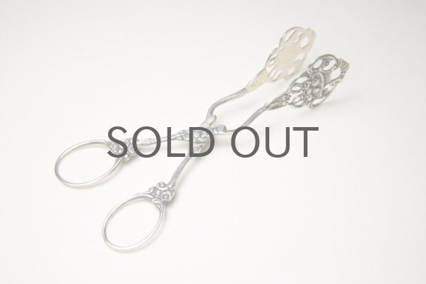 ビンテージ北欧雑貨/スウェーデン製/シルバー（純銀）/シュガートング