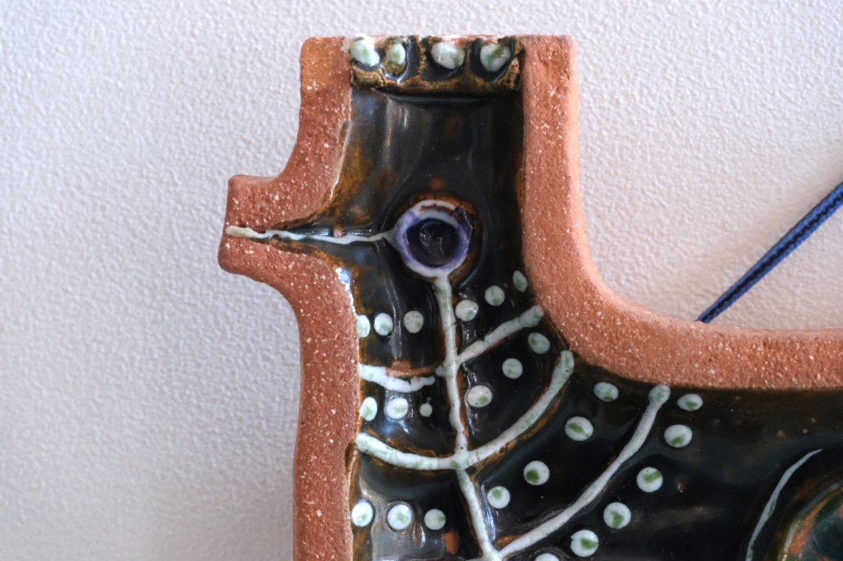 画像2: スウェーデン/Nittsjo/ニトジョ窯/Thomas Hellström/トーマス・ヘルストローム/陶板/壁飾り/バード (2)