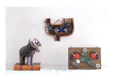 画像9: スウェーデン/Nittsjo/ニトジョ窯/Thomas Hellström/トーマス・ヘルストローム/陶板/壁飾り/バード (9)