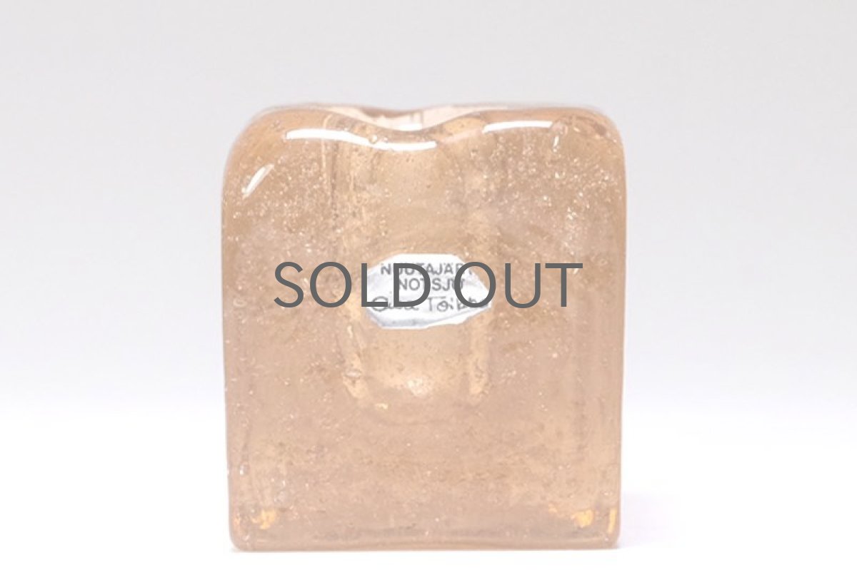 画像2: 北欧ガラス/Oiva Toikka/オイバ・トイッカ/Nuutajarvi/ヌータヤルヴィ/IGLU/イグルー/キャンドルホルダー/ハニー/No.2 (2)