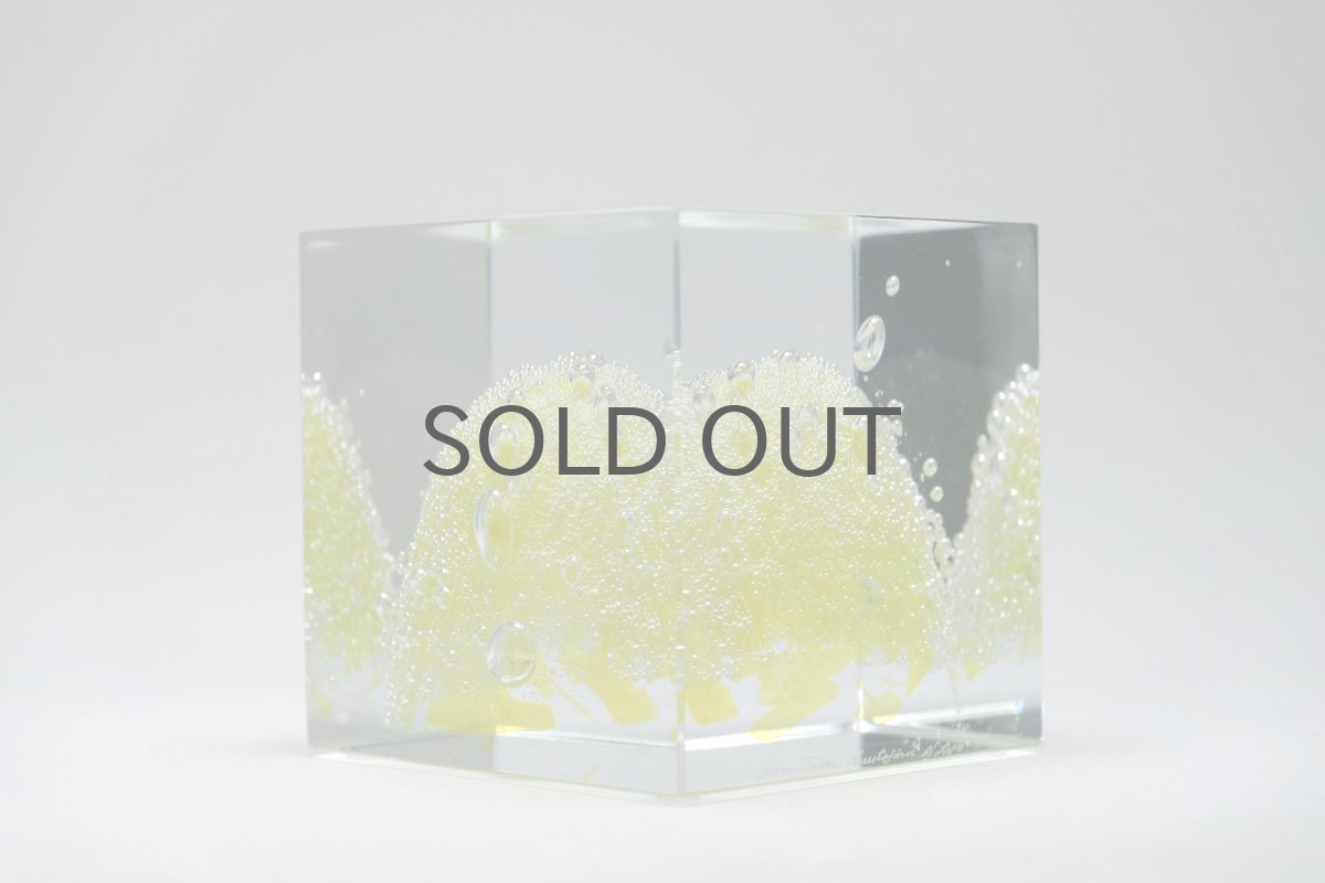 画像5: 北欧アートガラス/ビンテージガラス/アートピース/Oiva Toikka/オイバトイッカ/Nuutajarv/ヌータヤルヴィ/special cube/スペシャルキューブ/イエロー (5)