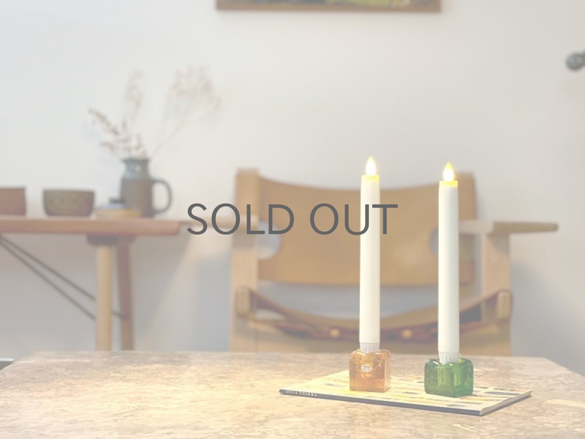 画像6: 北欧ガラス/Oiva Toikka/オイバ・トイッカ/Nuutajarvi/ヌータヤルヴィ/IGLU/イグルー/キャンドルホルダー/グリーン/No.1 (6)