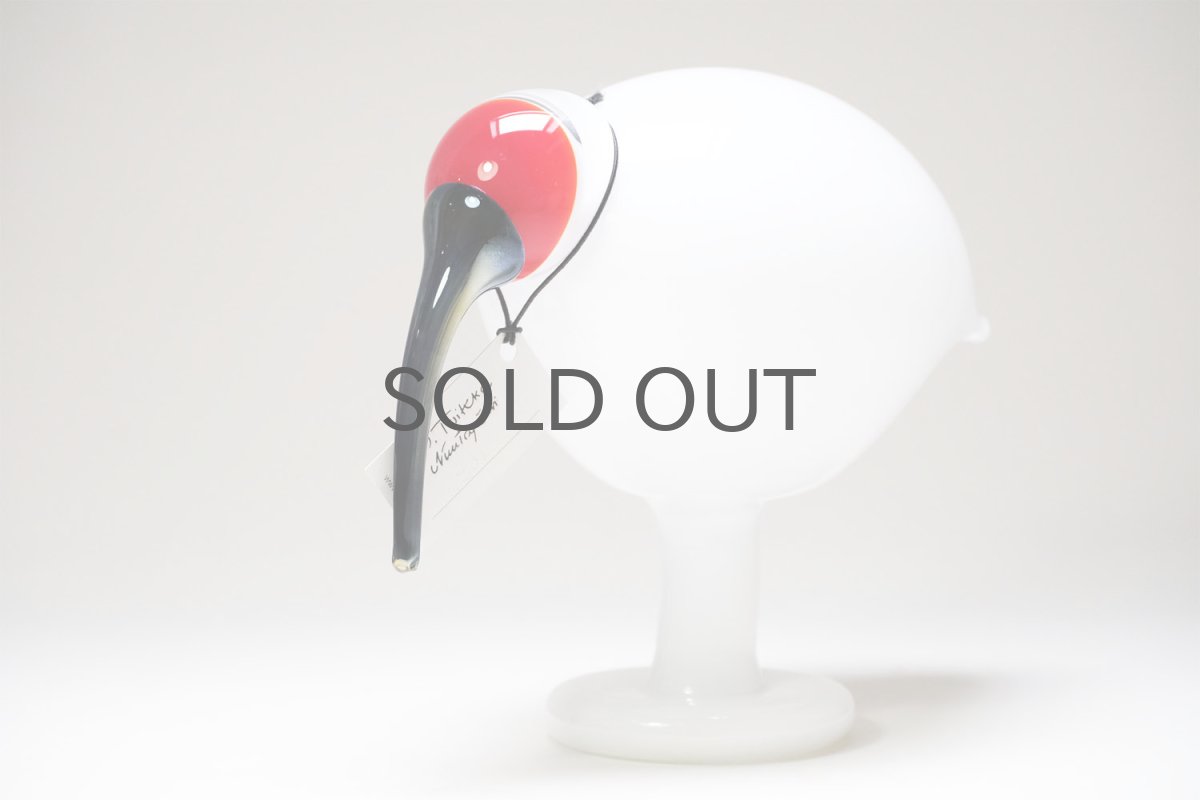 画像2: 北欧アートガラス/ビンテージガラス/Oiva Toikka/オイバ・トイッカ/Nuutajarvi/ヌータヤルヴィ/初期の白トキ/White Ibis/ホワイトアイビス/2005年 (2)