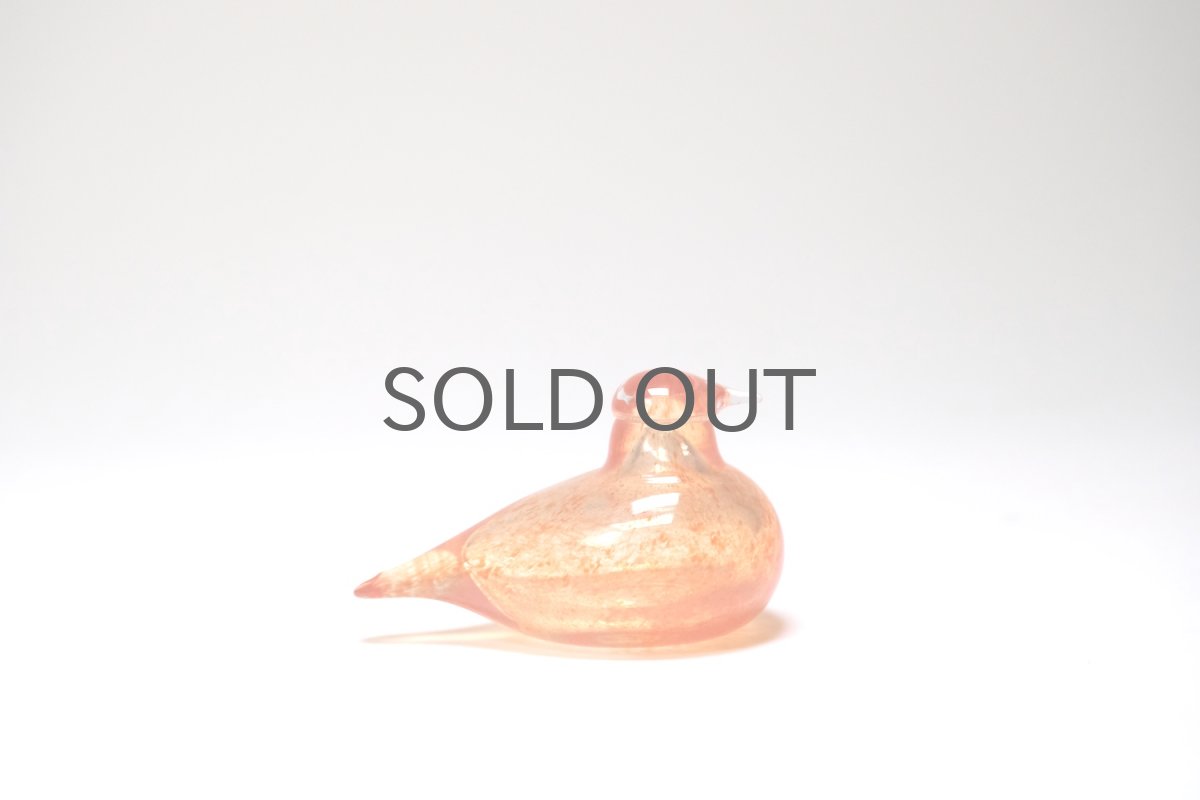 画像3: 北欧アートガラス/iittala/イッタラバード/Oiva Toikka/オイバトイッカ/Hippiainen/ヒッピアイネン/Golden-Crested Kinglet/オレンジ (3)