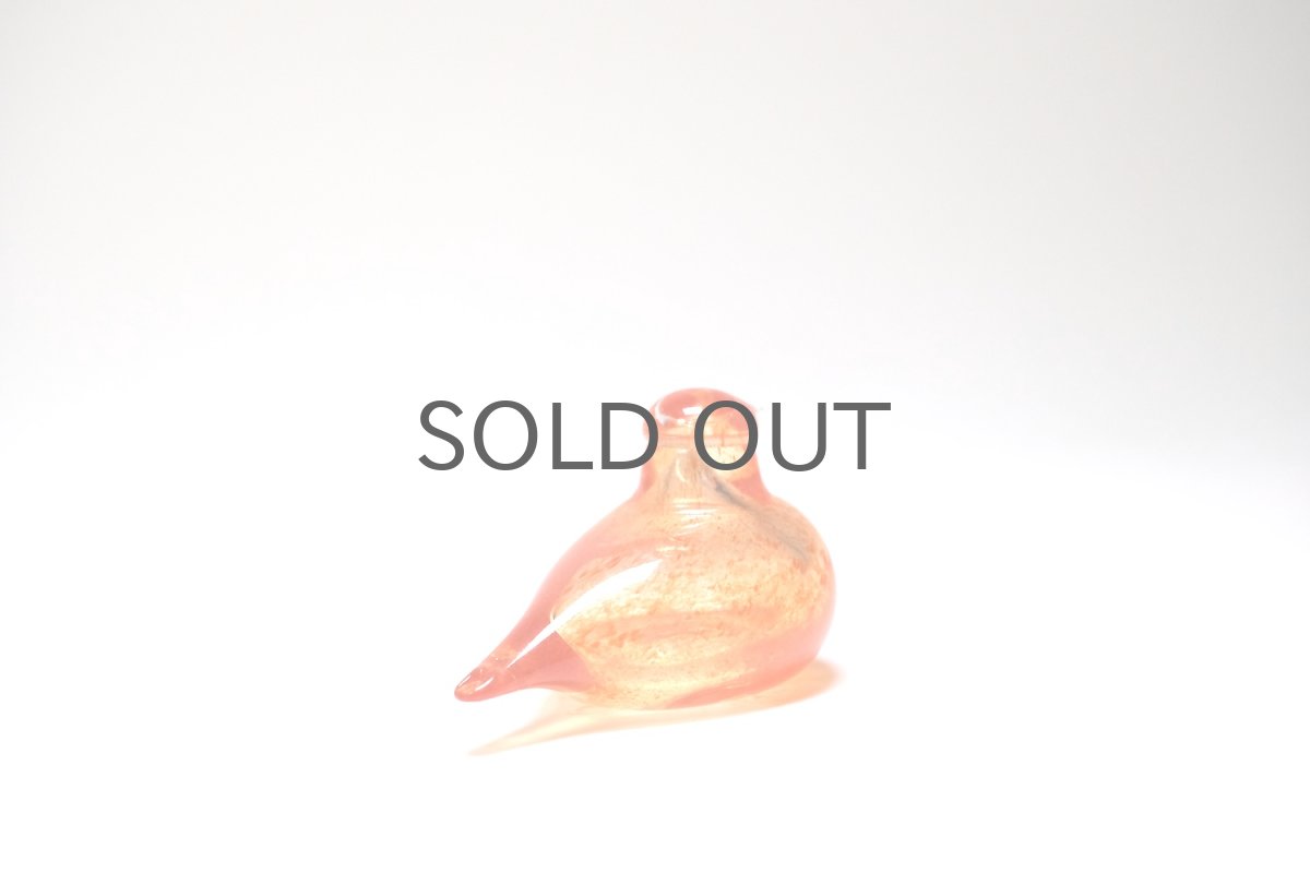 画像4: 北欧アートガラス/iittala/イッタラバード/Oiva Toikka/オイバトイッカ/Hippiainen/ヒッピアイネン/Golden-Crested Kinglet/オレンジ (4)