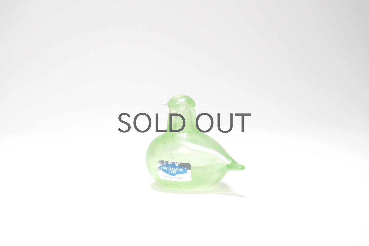 画像4: 北欧アートガラス/iittala/イッタラバード/Oiva Toikka/オイバトイッカ/Hippiainen/ヒッピアイネン/Golden-Crested Kinglet/ライムグリーン (4)