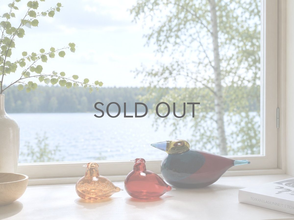 画像8: 北欧アートガラス/iittala/イッタラバード/Oiva Toikka/オイバトイッカ/Hippiainen/ヒッピアイネン/Golden-Crested Kinglet/レッド (8)