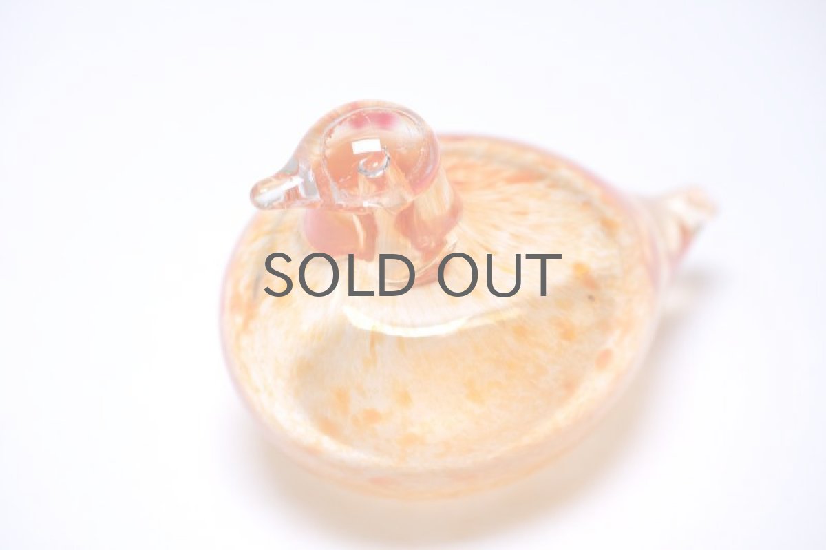 画像5: 北欧アートガラス/iittala/イッタラバード/Oiva Toikka/オイバトイッカ/Hippiainen/ヒッピアイネン/Golden-Crested Kinglet/オレンジ (5)
