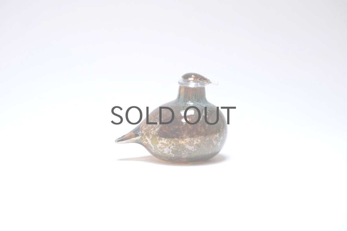 画像5: 北欧アートガラス/iittala/イッタラバード/Oiva Toikka/オイバトイッカ/Hippiainen/ヒッピアイネン/Golden-Crested Kinglet/アンバーラスター (5)