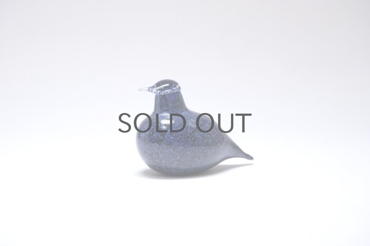 画像2: 北欧アートガラス/iittala/イッタラバード/Oiva Toikka/オイバトイッカ/Hippiainen/ヒッピアイネン/Golden-Crested Kinglet/不透明ダークブルー (2)