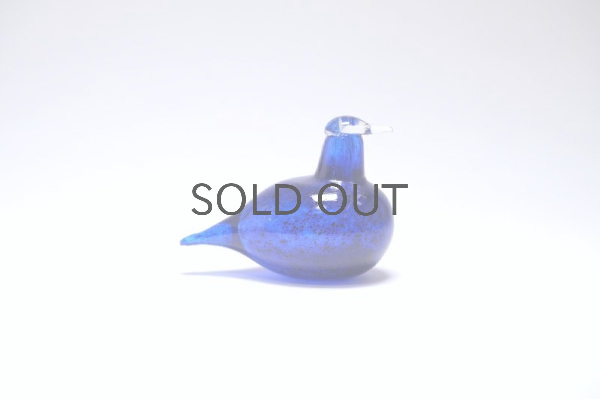 画像4: 北欧アートガラス/iittala/イッタラバード/Oiva Toikka/オイバトイッカ/Hippiainen/ヒッピアイネン/Golden-Crested Kinglet/ブルー (4)