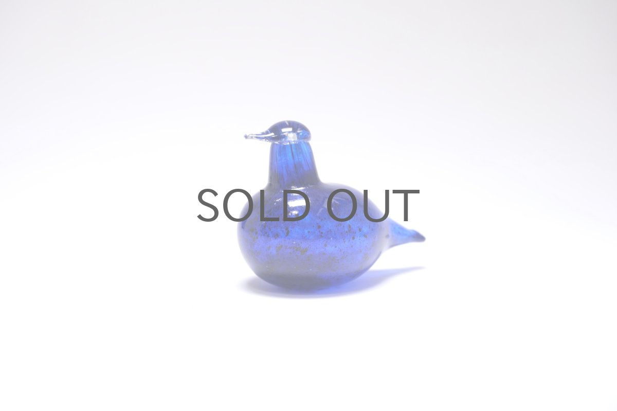 画像2: 北欧アートガラス/iittala/イッタラバード/Oiva Toikka/オイバトイッカ/Hippiainen/ヒッピアイネン/Golden-Crested Kinglet/ブルー (2)