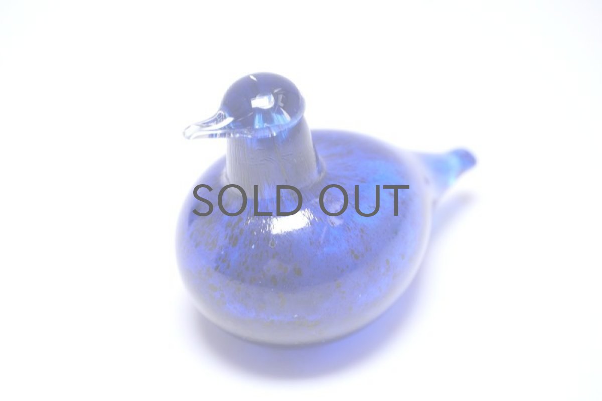 画像3: 北欧アートガラス/iittala/イッタラバード/Oiva Toikka/オイバトイッカ/Hippiainen/ヒッピアイネン/Golden-Crested Kinglet/ブルー (3)