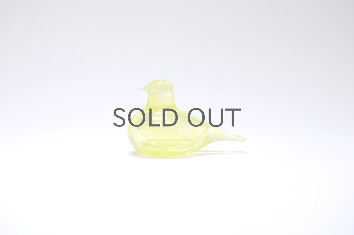 画像1: 北欧アートガラス/iittala/イッタラバード/Oiva Toikka/オイバトイッカ/Hippiainen/ヒッピアイネン/Golden-Crested Kinglet/イエロー (1)