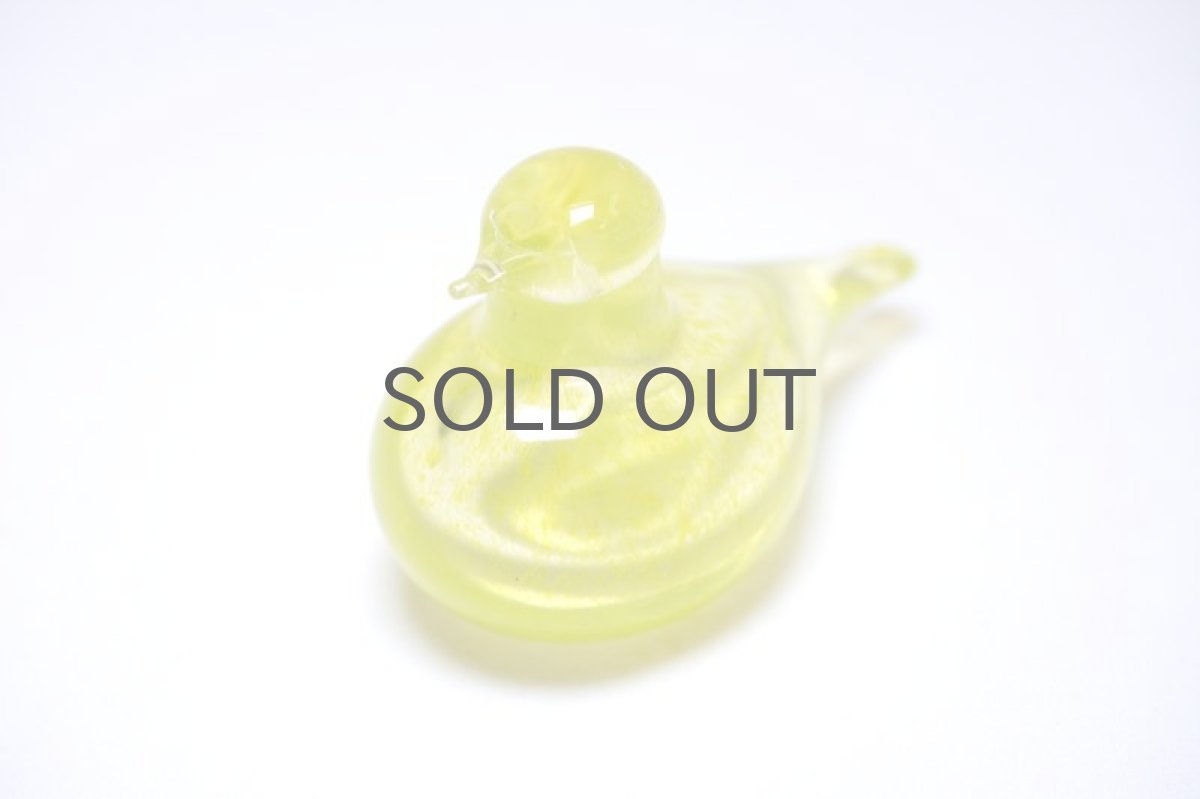 画像4: 北欧アートガラス/iittala/イッタラバード/Oiva Toikka/オイバトイッカ/Hippiainen/ヒッピアイネン/Golden-Crested Kinglet/イエロー (4)