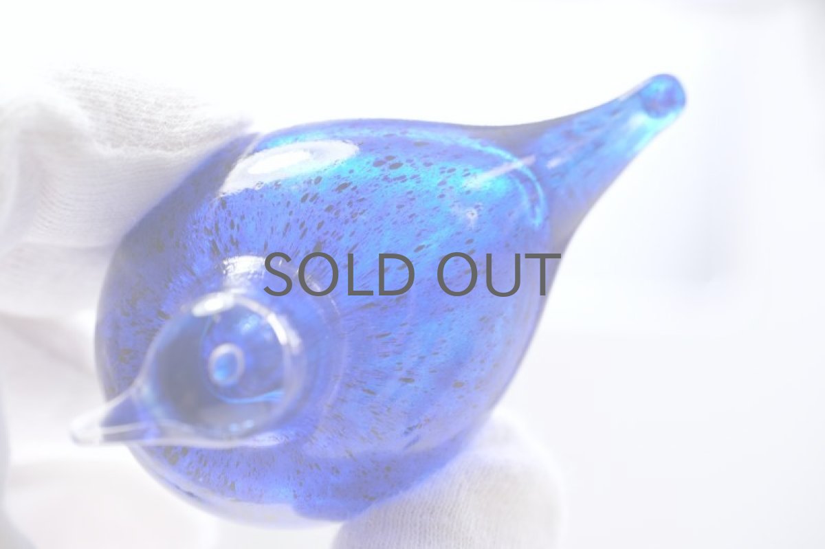 画像6: 北欧アートガラス/iittala/イッタラバード/Oiva Toikka/オイバトイッカ/Hippiainen/ヒッピアイネン/Golden-Crested Kinglet/ブルー (6)
