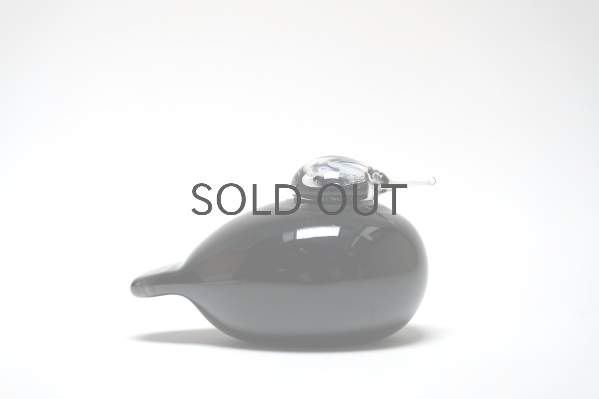 画像3: 北欧アートガラス/ビンテージガラス/Oiva Toikka/オイバ・トイッカ/Nuutajarvi/ヌータヤルヴィ/Birds/バード/kuukunen/Puffball/パフボール/ブラック (3)