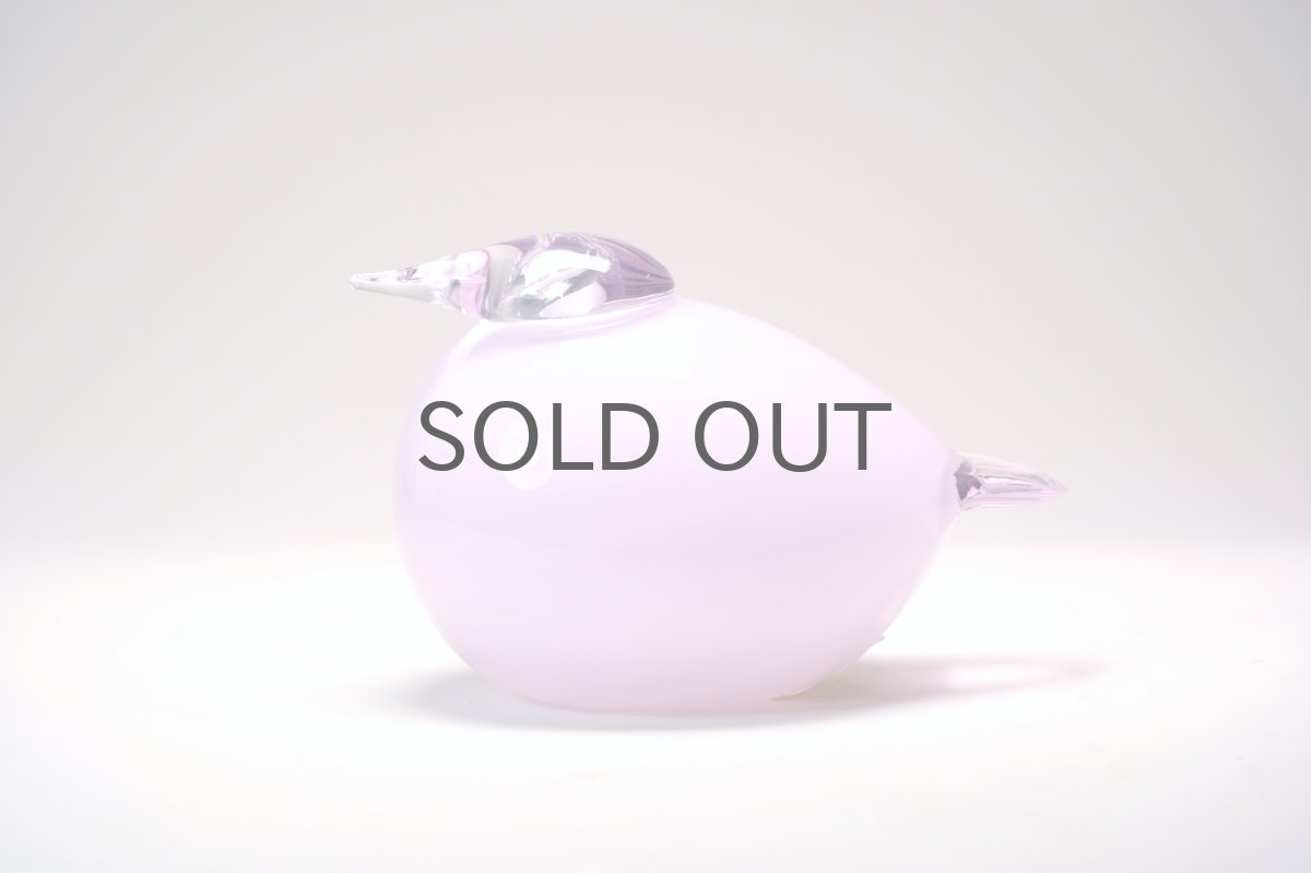 画像1: 北欧アートガラス/ビンテージガラス/Oiva Toikka/オイバ・トイッカ/iittala/イッタラ/Birds/バード/Kuulas/クーラス/ペールピンク/2019年/箱付き (1)