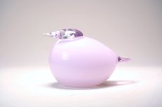 画像1: 北欧アートガラス/ビンテージガラス/Oiva Toikka/オイバ・トイッカ/iittala/イッタラ/Birds/バード/Kuulas/クーラス/ペールピンク/2019年/箱付き (1)
