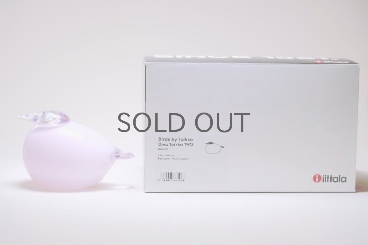 画像7: 北欧アートガラス/ビンテージガラス/Oiva Toikka/オイバ・トイッカ/iittala/イッタラ/Birds/バード/Kuulas/クーラス/ペールピンク/2019年/箱付き (7)