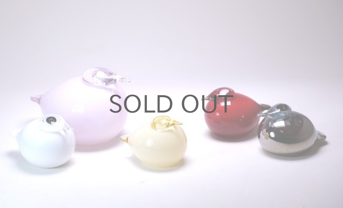 画像10: 北欧アートガラス/ビンテージガラス/Oiva Toikka/オイバ・トイッカ/Nuutajarvi/ヌータヤルヴィ/Birds/バード/kuukunen/Puffball/パフボール/レッド/箱付き (10)