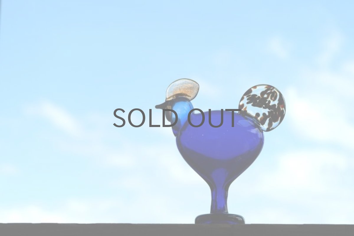 画像9: 北欧アートガラス/ビンテージガラス/Oiva Toikka/オイバ・トイッカ/Nuutajarv/ヌータヤルヴィ/Birds/バード/Juhlkukko/Rooster/ユフラクッコ/ルースター/ブルー (9)