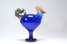 画像6: 北欧アートガラス/ビンテージガラス/Oiva Toikka/オイバ・トイッカ/Nuutajarv/ヌータヤルヴィ/Birds/バード/Juhlkukko/Rooster/ユフラクッコ/ルースター/ブルー (6)