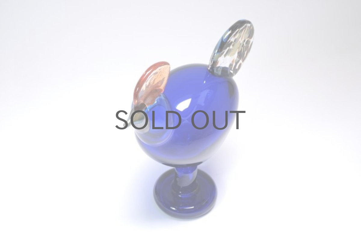 画像7: 北欧アートガラス/ビンテージガラス/Oiva Toikka/オイバ・トイッカ/Nuutajarv/ヌータヤルヴィ/Birds/バード/Juhlkukko/Rooster/ユフラクッコ/ルースター/ブルー (7)